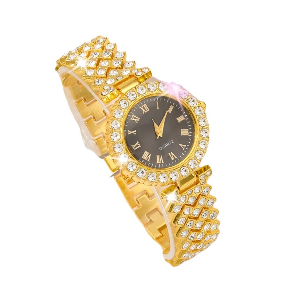 Watch Roman Pattern Diamond-encrusted Women's Watch Women's Watch Quartz Watch Bracelet Women's Watch