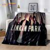 Ρετρό Μουσικό Συγκρότημα 3D L-Linkin-Park Μαλακές Κουβέρτες, Κουβέρτα για Ζέσταμα Άνετη Κουβέρτα για Πικνίκ Κρεβάτια Καναπέ Σπίτι Υπνοδωμάτιο Παιδί