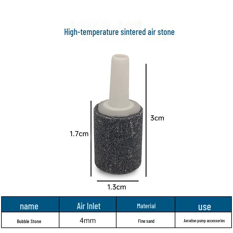 Mini Aquarium Oxygen Pump Bubble Stone Cylinder, 1.5x1.0cm