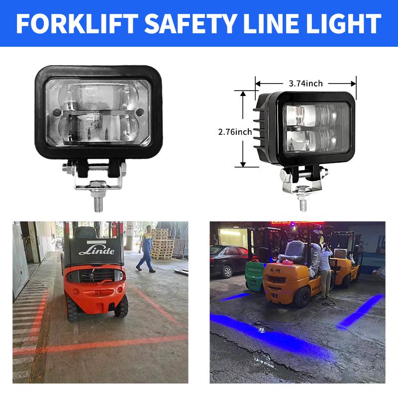 Truck Universal 15W Red and Blue Area Signal Indicator Light Suitable for Forklift Dangerous Area Safety Warning Line Light
