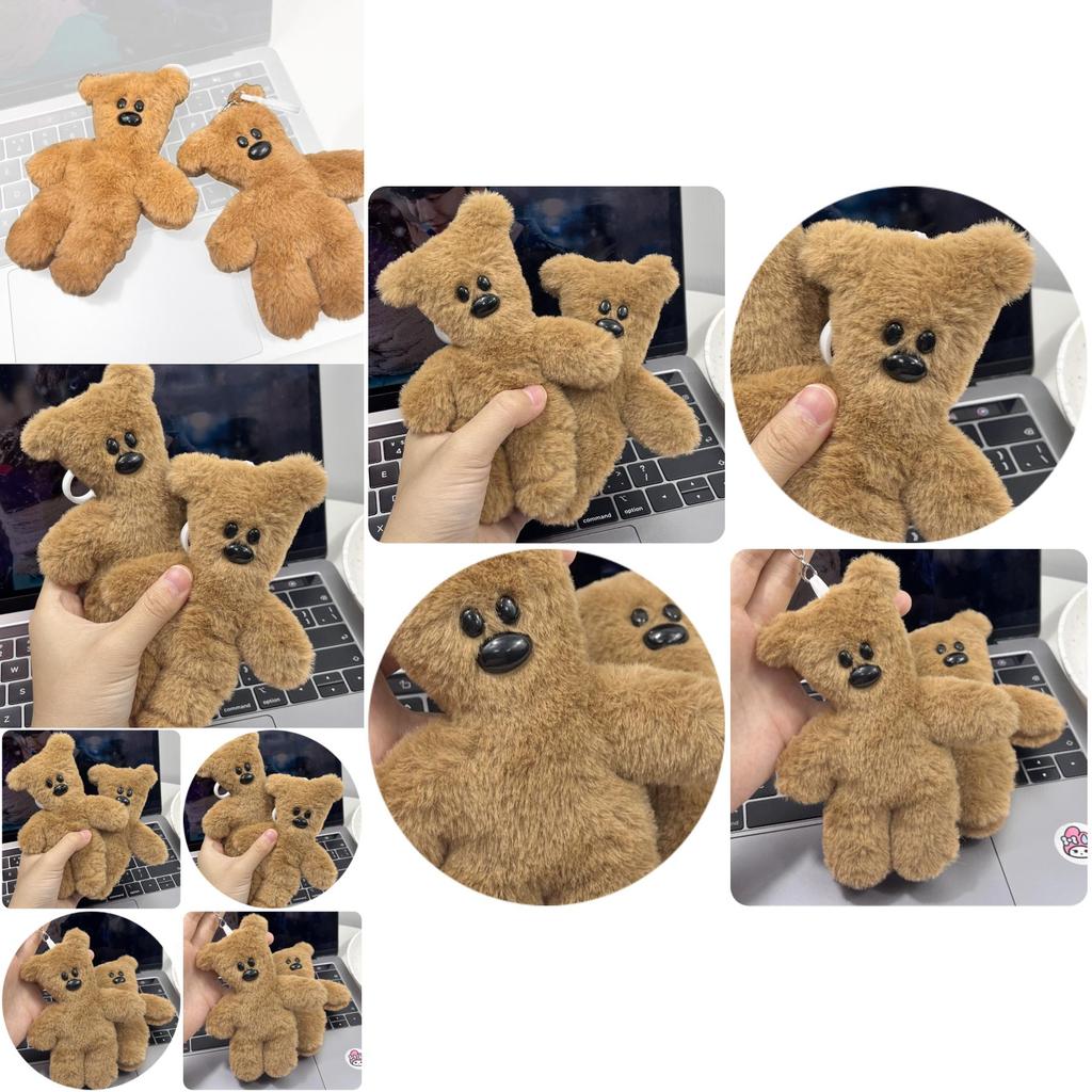Adorable Teddy Bear Hanging Pendant High-quality Plush Material 15cm Size