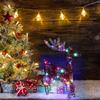 Christmas Wrought Iron Deer Figurine with Led Light Holiday New Year Party Decor