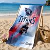 Custom Name Tennessee Logo Art Personalized Microfiber Beach Towel, Quick-Dry, Ideal for Summer Travel, Beach Essential, Swimming