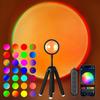 Sunset Lamp Projector with APP Control Multicolor Changing Led Lights for Room, 360 Degree Rotation Sunlight Lamp Set Mood Lighting Bedroom Decor