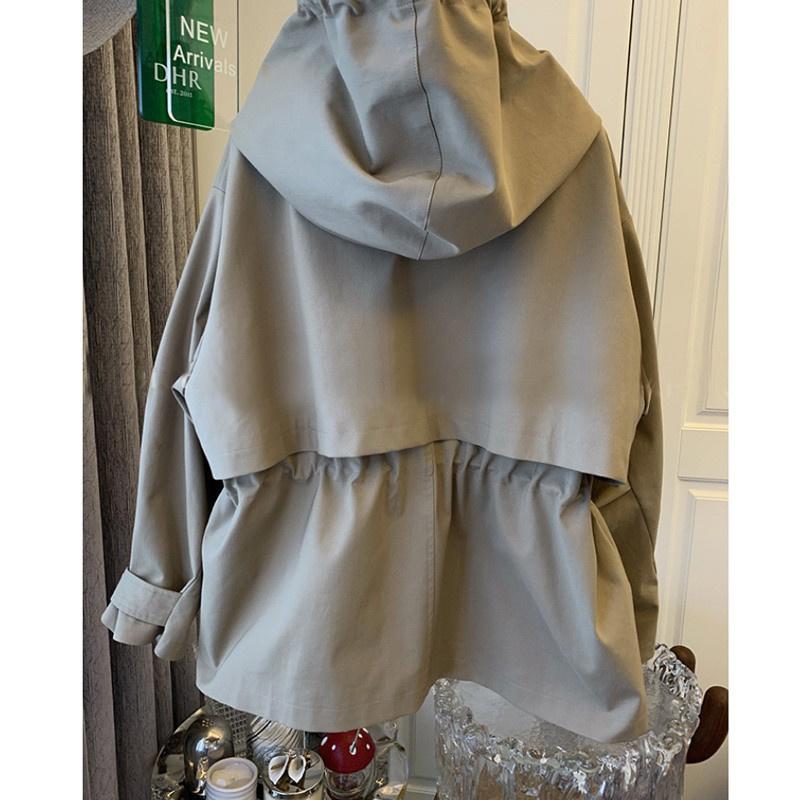 Fashion Korean Loose Windbreaker Coat Female Casual Outerwear Ladies Overcoat Tops Fashion Spring Autumn Women Jacket