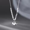 2023 New High-End 925 Sterling Silver Heart Necklace - Luxurious Clavicle Chain Design for Women