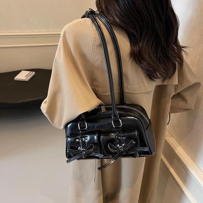 Women's 2024 Korean Style Minimalist Multi-Pocket Shoulder Bag for Trendy Casual Travel