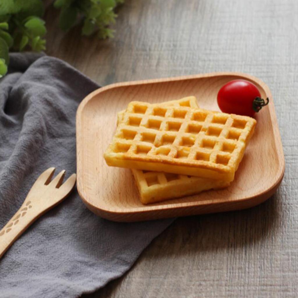 Wood Serving Tray Food Server Dish Platter Wooden Dessert Plate, Perfect for your guests