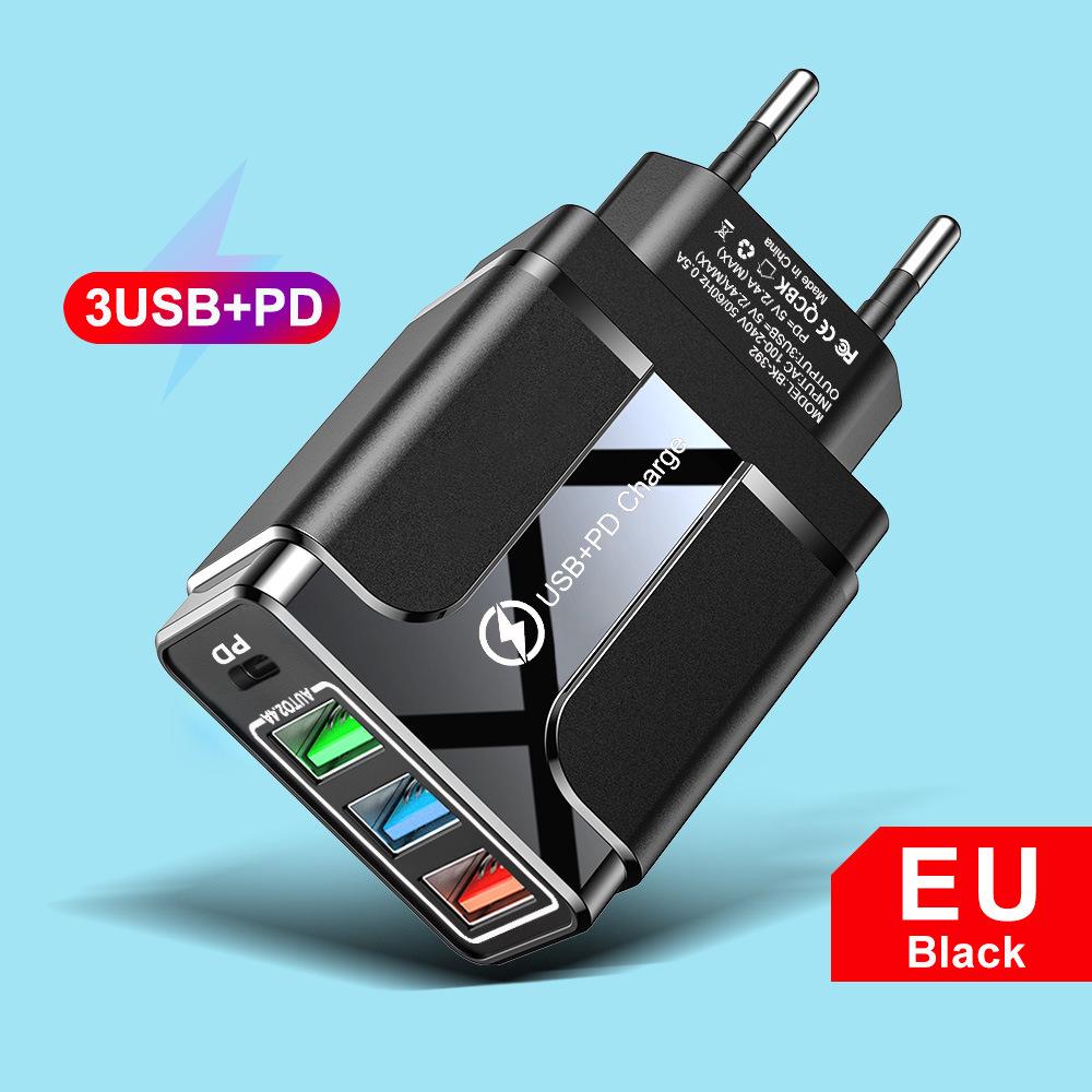 PD33W QC3.0 GaN Multi-Port Fast Charger - 9V/12V European Standard