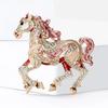 Retro frisches und süßes Temperament diamantbesetzte niedliche Pony-Tierbrosche vielseitiges Kleiderzubehör Corsage