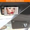 Car Sun Visor Vanity Mirror, Makeup Mirror With 3 Light Modes & 60 LEDs Rechargeable Led Light Car Mirror With Dimmable Touch Screen, Rear View