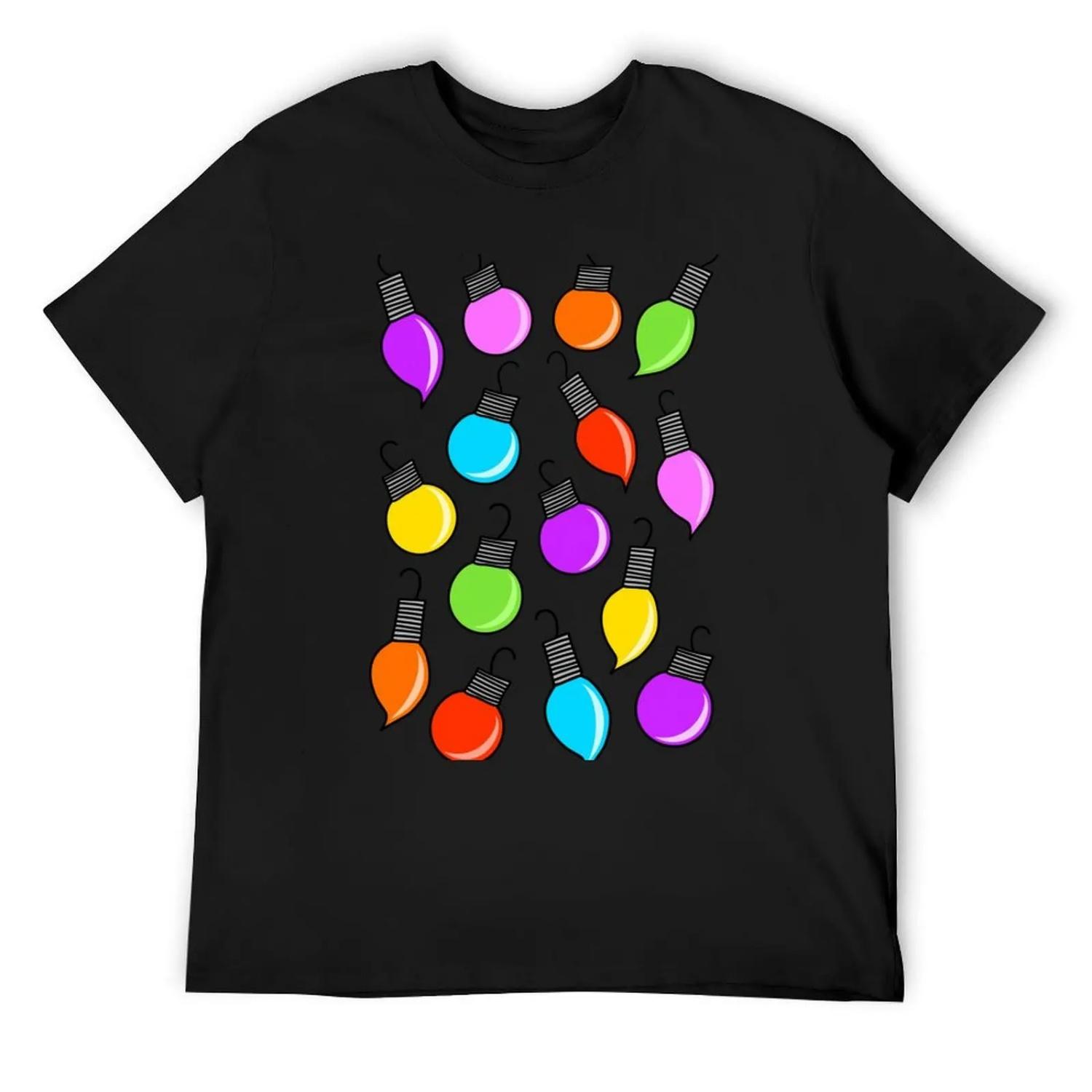 Colorful Rainbow Christmas Ornaments, made by EndlessEmporium T-Shirt quick-drying heavyweights designer t shirt men S чёрный