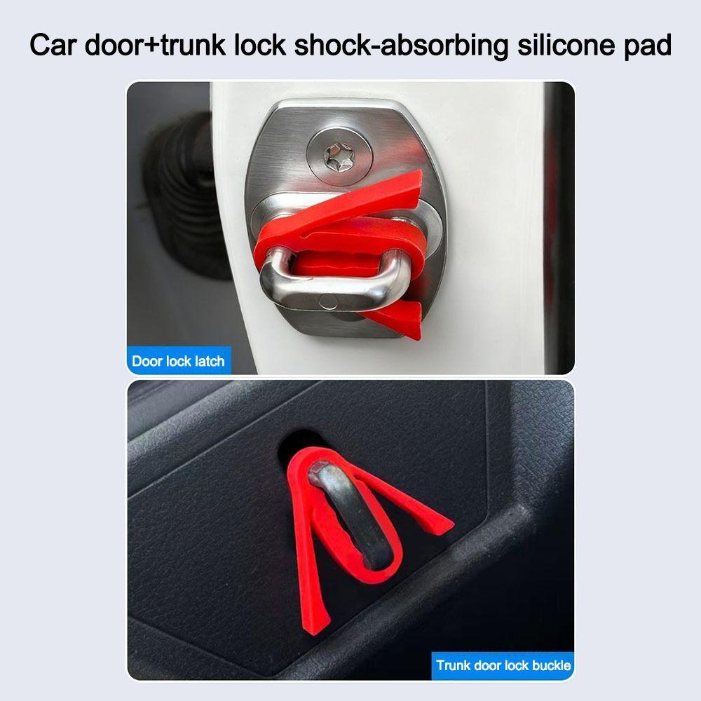 4 Stück Dichtung Autotürschloss Schalldämpfer Puffer Schalldämmung Türschlossabdeckung Auto Zubehör