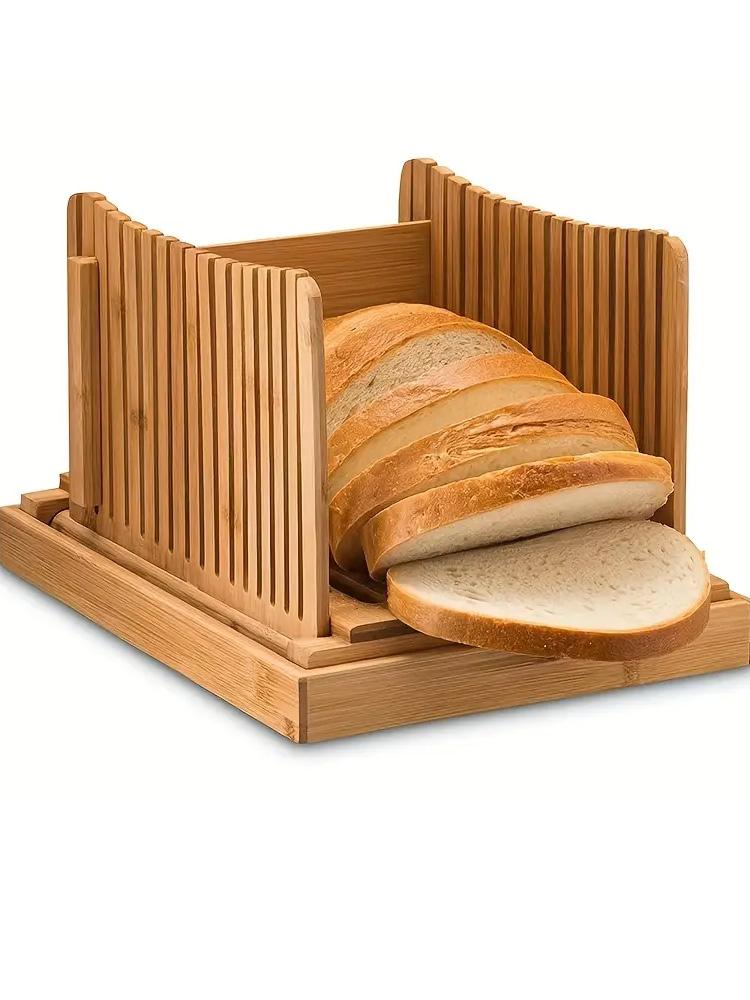 Foldable Bread Slicer - Precise Adjustable Slicing Control, Even and Consistent Results, Easy-to-Use Cutting Guide