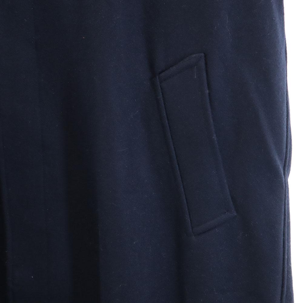 VANQUISH Wool Blend Stainless Collar Coat L Navy Men's Used