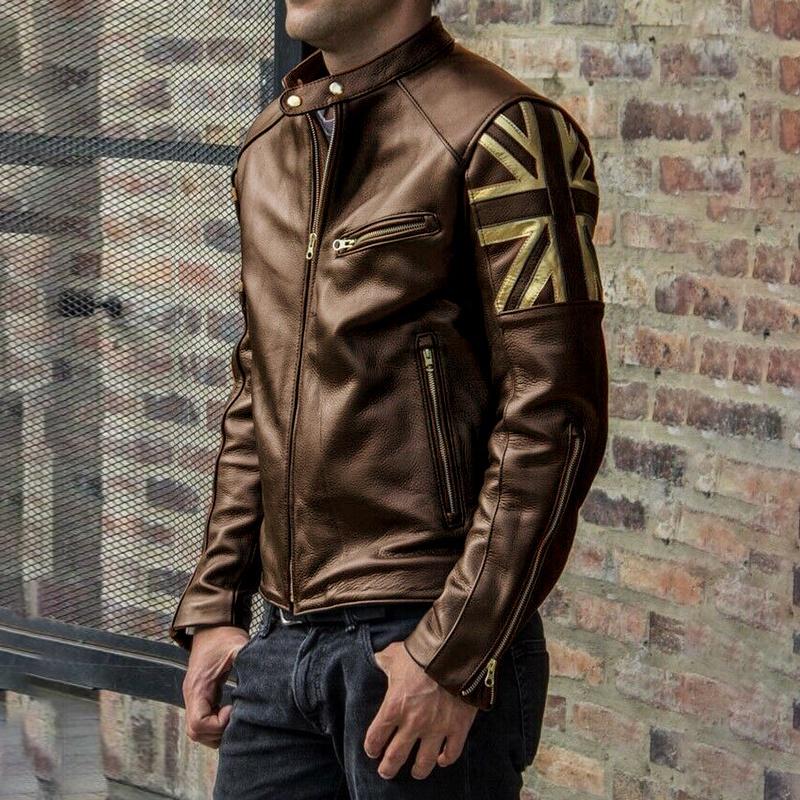 cardigan leather jacket
