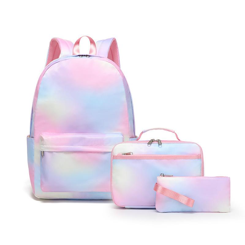 Schoolbag Female College Style Small Fresh Backpack Simple Cute Student Backpack Three-piece Set