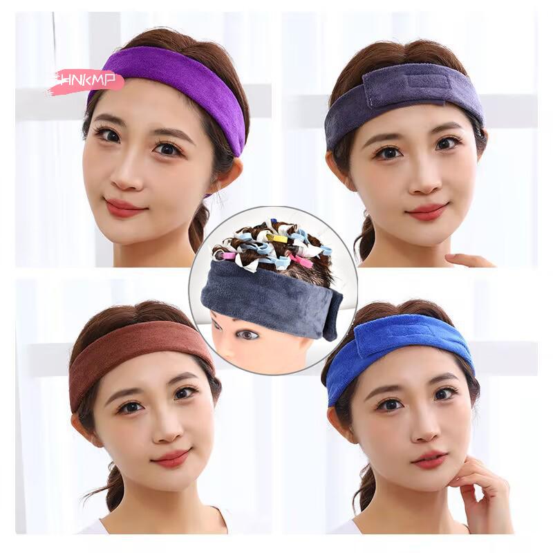 Adjustable Perm Hair Headband Makeup Wrap Absorbent Towel Strip for Face Washing Styling Salon Hair Dyeing Head Cloth Band