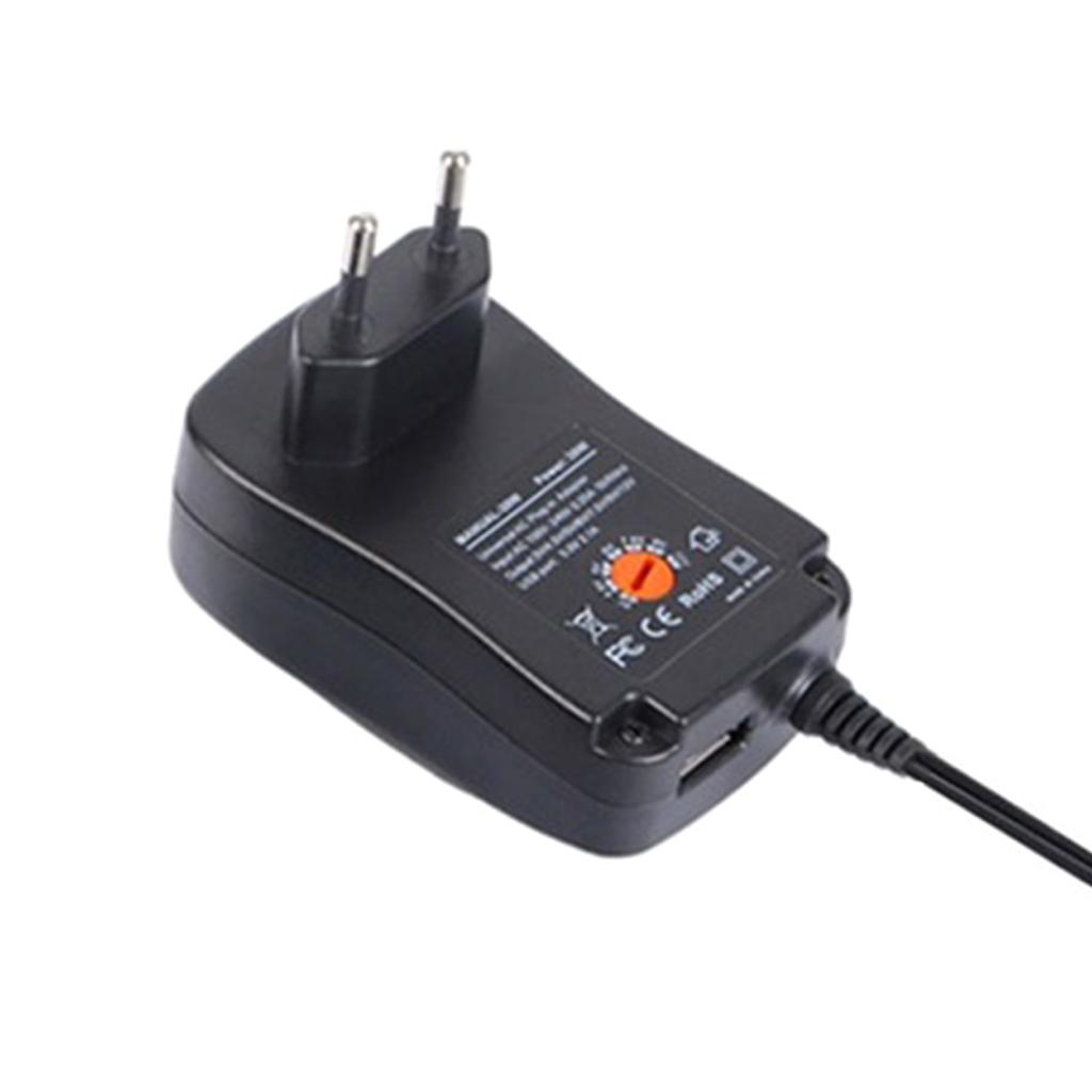 Portable Universal Power Supply with 6DC Adapters Adjustable Voltage Output from 3V To 12V for Wide Compatibility