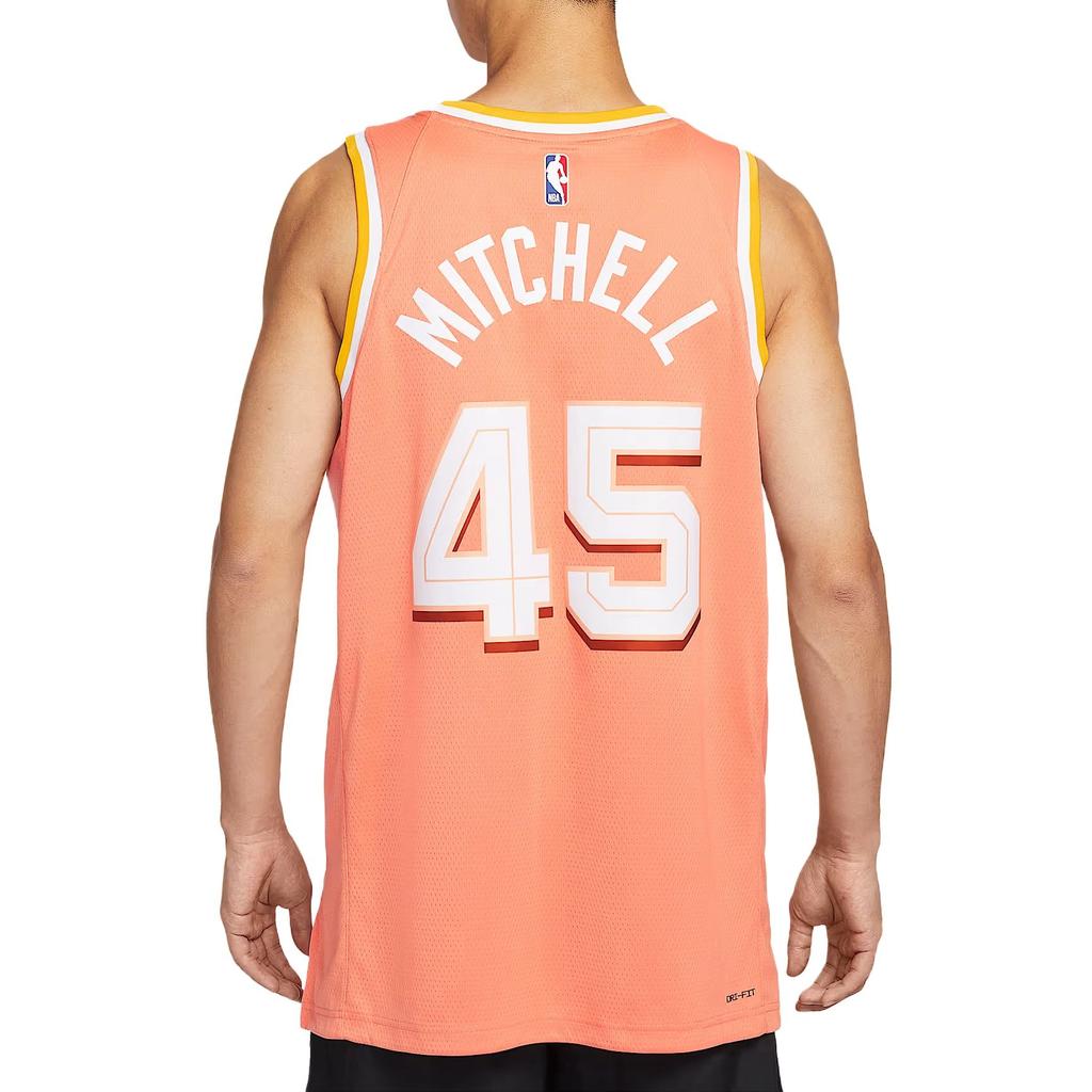 Nike NBA Donovan Mitchell Cleveland Cavaliers City Edition Swingman Jersey 'Orange Frost' Men's HM5977-836