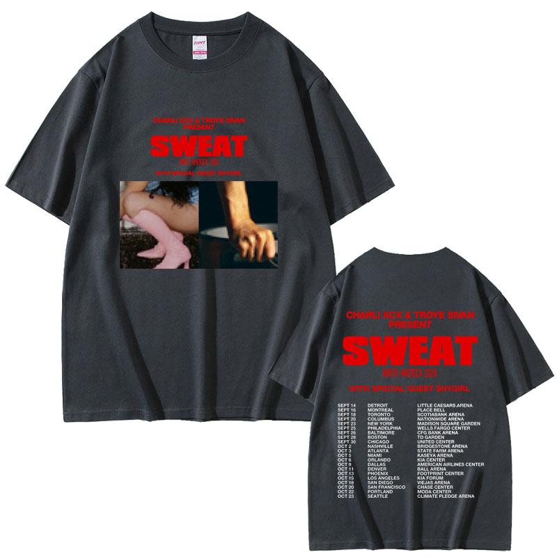 Charli Xcx Crash Sweat 2024 Tour Trička Pánská Dámská Oblečení Vintage Oversized Tričko Bavlna Ležérní Trička Móda Streetwear