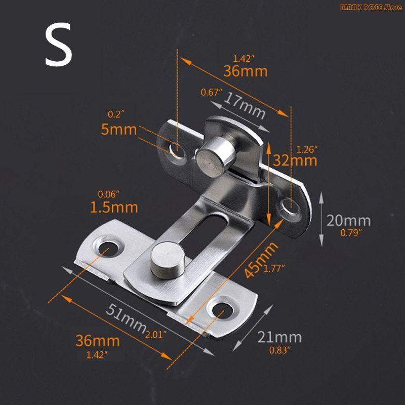 K1AE Stainless Steel Door Locking for Latch 90 Degree Door Buckle Bolt