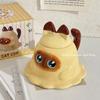 Creative Cartoon Cute Mug with Lid and Spoon - Large Capacity Ceramic Coffee Cup for Women & Couples