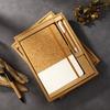 Exclusive Notebook Gift Box Set With Wheat Straw Soft Cork Wood Pen Hand Ledger Book Eco-Friendly Strap Customized Logo