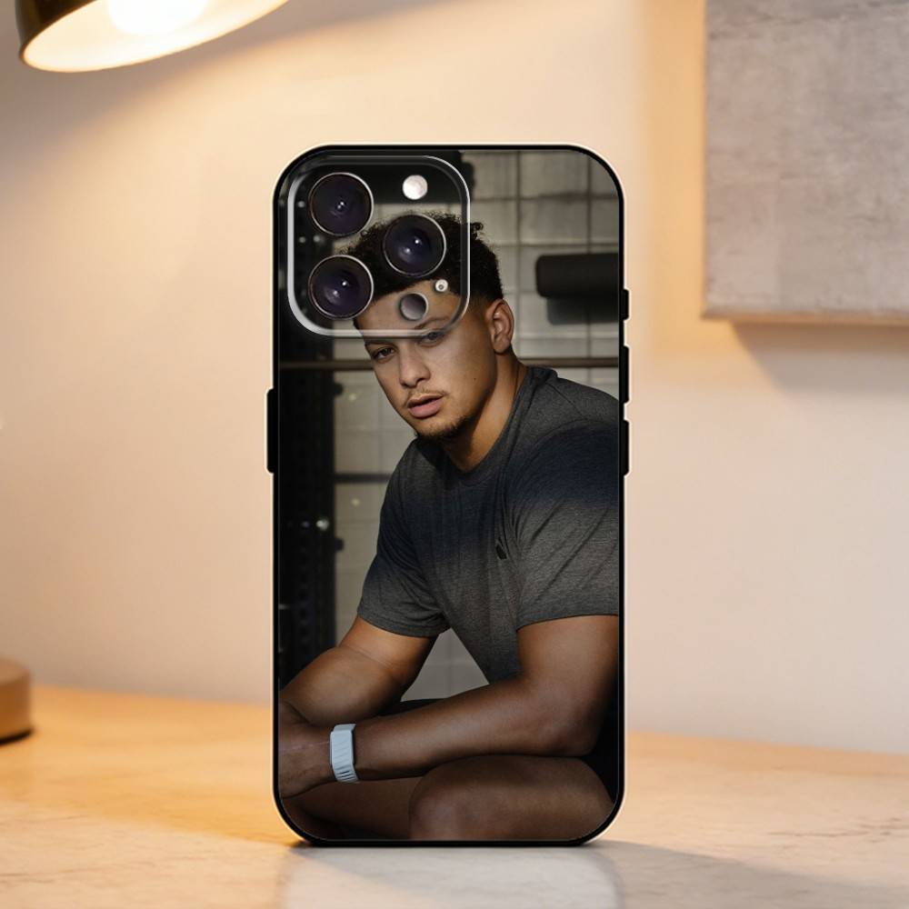 A-American Football P-Patrick Mahomes   Phone Case For iPhone 17,16,15,14,13,12,11 Plus,Pro Max,XS,Soft Silicone Black Cover