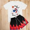 Amerikanska BKTSQD Digitaltryck Snabbtorkande Lös passform Plusstorlek Basketshorts för män