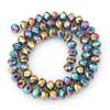 1 Strand Rondelle Faceted Crystal Beads Colorful Glass Loose Bead For Jewelry Making DIY Bracelet Necklace Supplies 3/4/6/8/10mm