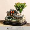 New Zen Bonsai Ornaments for Living Room or Office - Porcelain Micro-Landscape Decor for Bookcase and Desktop.
