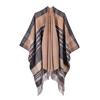 Women S Plaid Tassel Scarf Warm Dual Use Shawl European Fashion