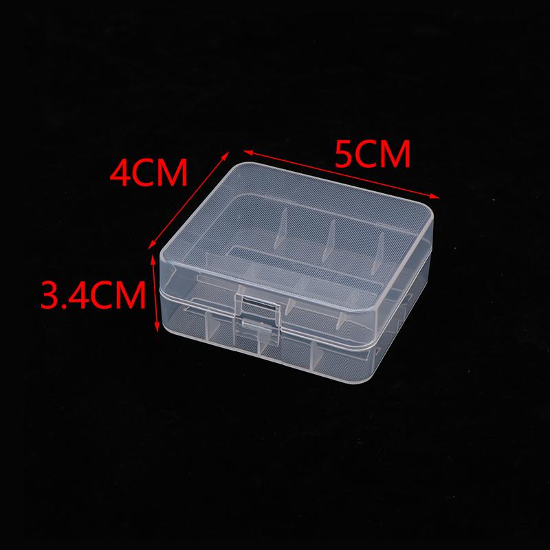 2 Slots CR123 16340 Battery Storage Boxes Transparent Hard Plastic For 18350 26650 16340 CR123A CR2 Battery Holder Container Box