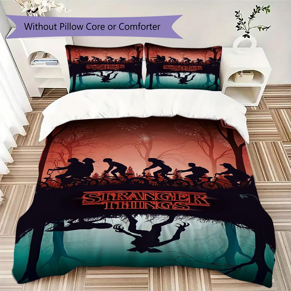 Stranger Things Upside Down Threepiece Set Without Core 1 Duvet Cover 2 Pillowcase Without Core Duvet Cover And Pillowcase