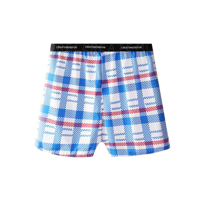 Large Size Men Spring and Summer Thin Ice Silk Breathable Home Can Wear Underwear