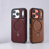 Business Magnetic Ring stand Leather Case For iPhone 17 Pro Max Air 16 15 14 13 12 Plus For Magsafe Wireless Charge Bumper Cover