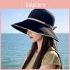 Ladies Sun Hat With Wide Brim And Butterfly Bow For Summer Outdoor Travel