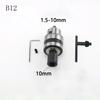 Wood Working Machine Milling Machine For Milling Machine Drill Chuck B12 Drill Chuck 1.5-10mm 33mm 4Pcs Set 5mm