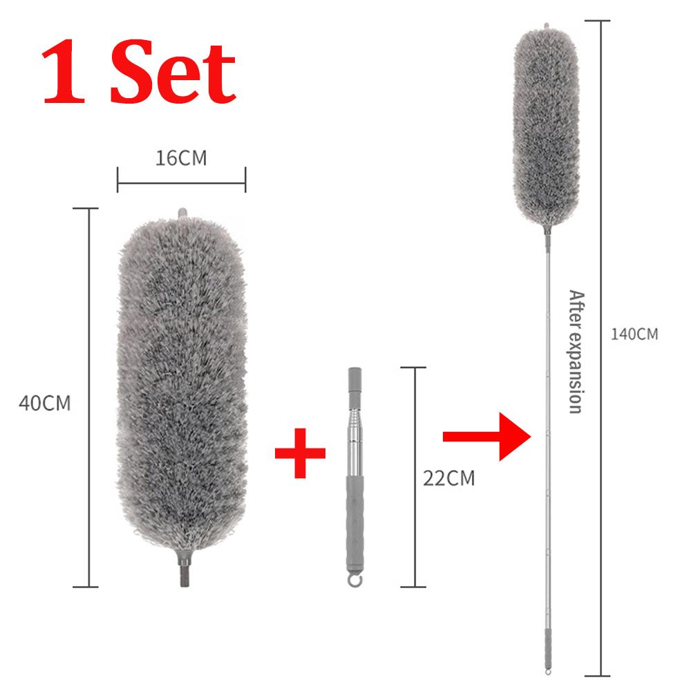 Telescopic Cleaning Duster Brush 2.8/2.5/1.4m Extended Long Crevice Spider Web Microfiber Brushes Bendable Dust Cleaning Tools