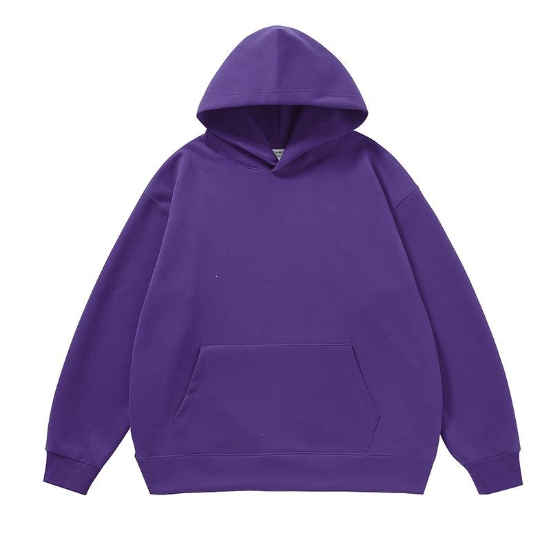 New Men's Clothing Autumn Casual Basic Hooded Solid Color Sweater Sweatpants American Trendy Brand Sports Suit Men