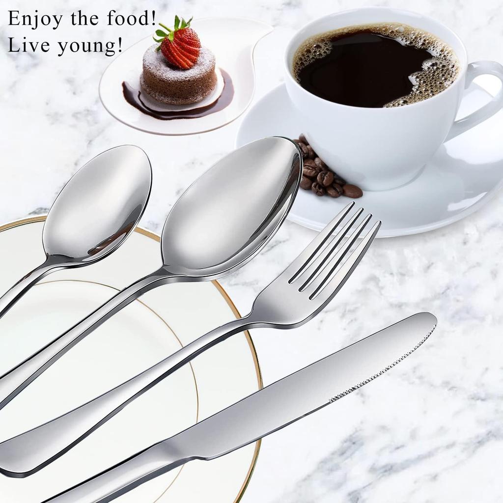 Forks,Salad Forks,Set of 6 Top Food Grade Stainless Steel Forks Silverware Set, Flatware Forks,Cutlery Forks,6.5 Inches, Mirror Polished & Dishwasher