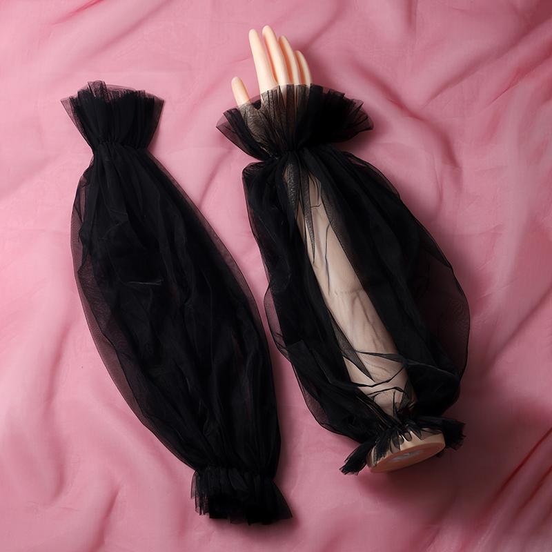 Nunta Accesorii Mireasa Vara Neagra Manusi Lungi Elegante Intalnire Decorare Petrecere Dulci Pentru Femei