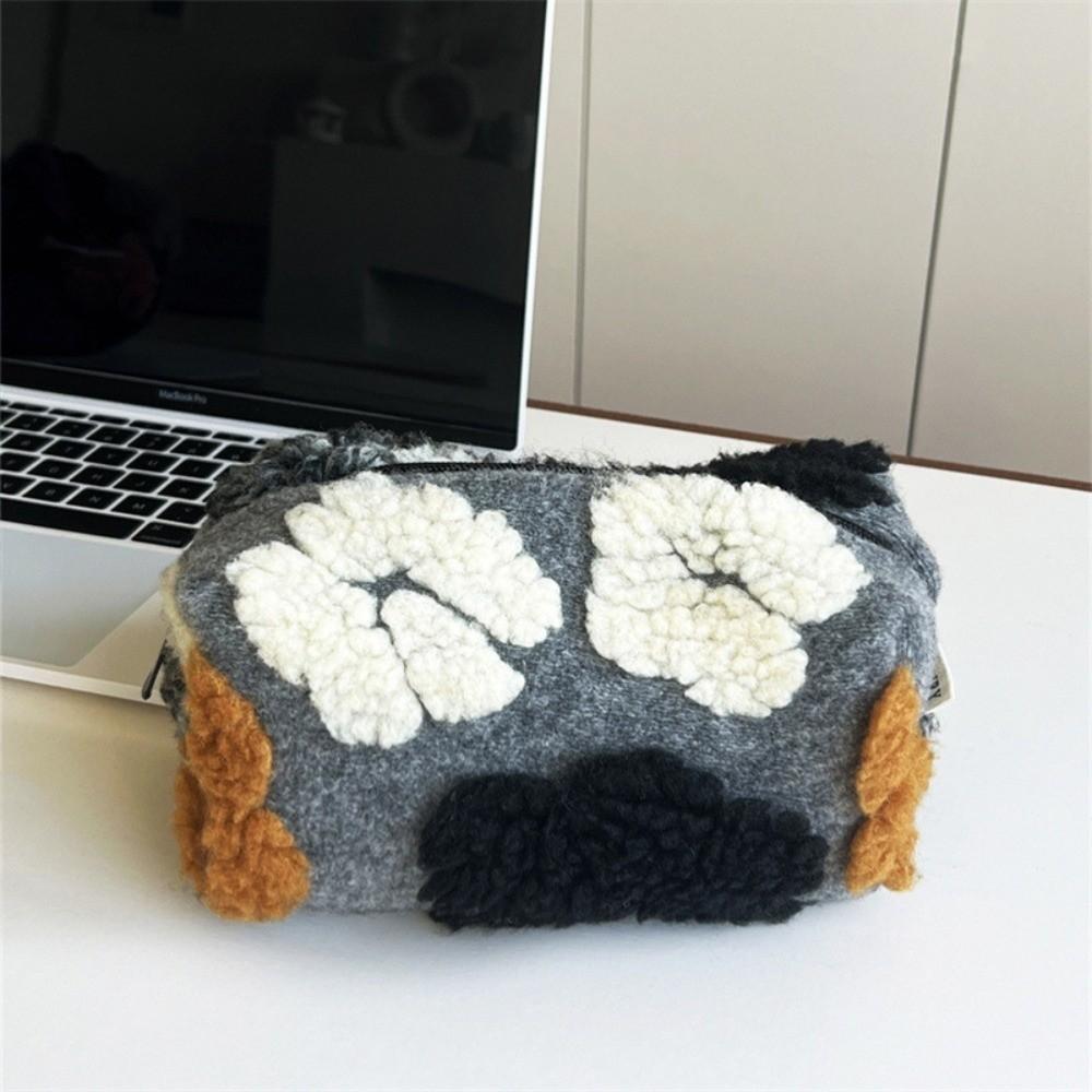 Handgehaltene Reise-Kosmetiktasche aus weichem Material Gestreiftes Design Große Kapazität Make-up-Tasche Texturiert Tragbar Kulturtasche Für Studenten