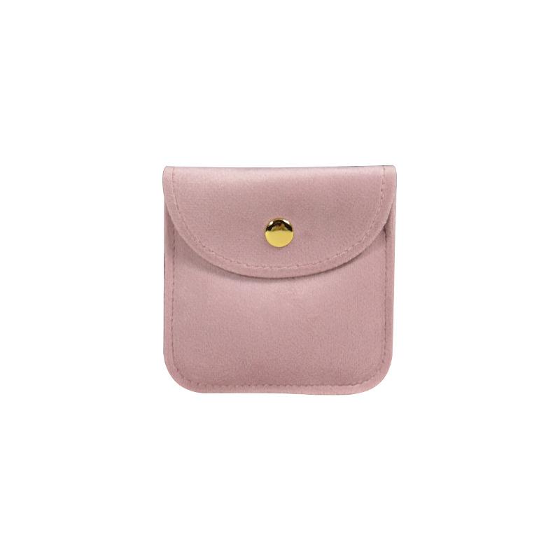 

Soft Velvet Jewelry Pouch With Snap Button Mini Storage Bag For Earrings Rings Necklaces Luxury Jewelry Packaging Organizer