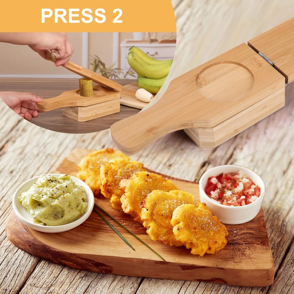 Wooden Collapsible Banana Press Kitchen Can Hang Food Roller Tool Wooden Multi-layer Banana Cake Press Plate
