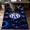 Inter FC Crest Printed Office Carpet Chair Cushion  Entryway Rug, Rugs for Living Room, Bedroom Christmas gifts