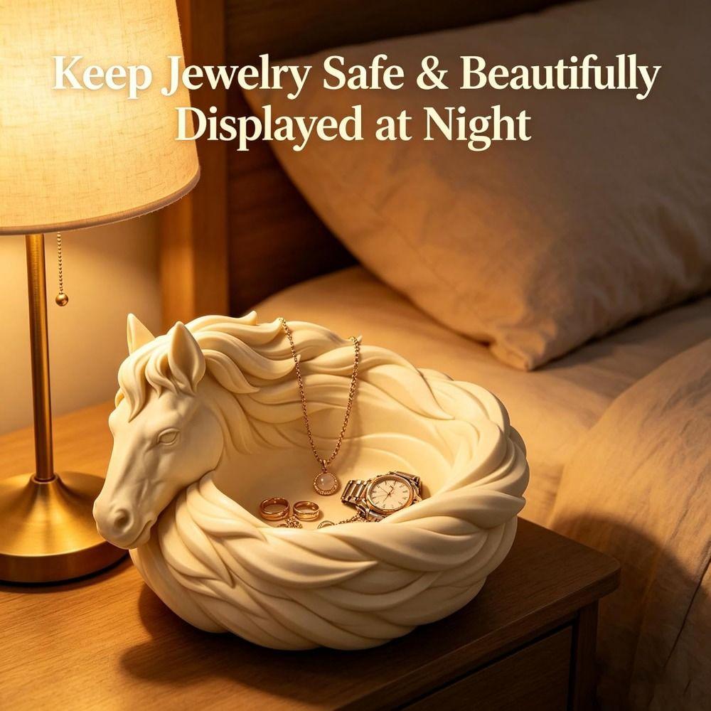 Functional Organizer Horse Catchall Bowl Portable Horse Jewelry Dish Desk Organizer