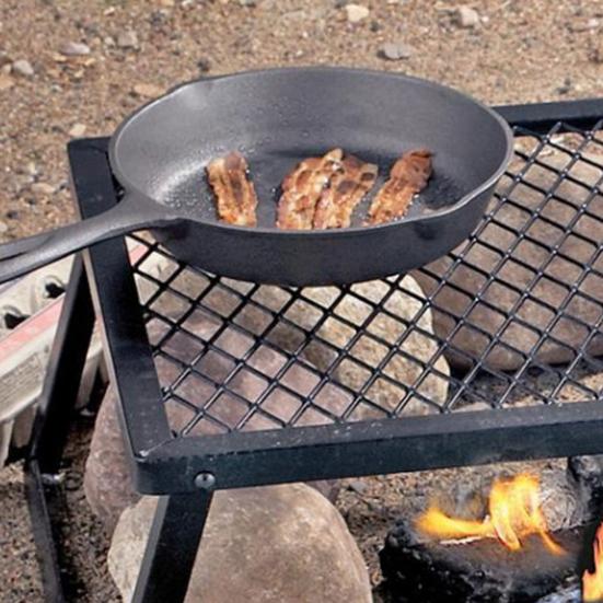 Folding Campfire Grill Heavy Duty Grate Portable Camp Fires Cooking Racks Lightweight Grilling Rack for Outdoor BBQ Picnic