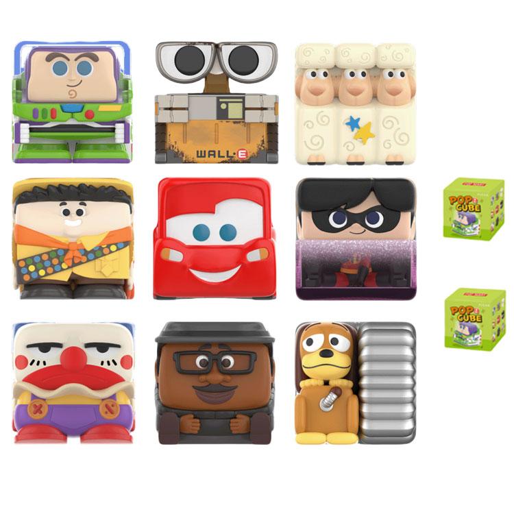 New POP MART Disney/Pixar POP CUBE 1 Collection Figure Mystery Boxes Single Blind Box/whole Box 9 Pcs POPMART-2408-0008